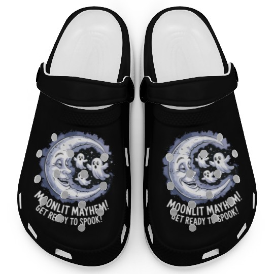 Moonlit Mayhem Ghostly Spook Under the Mondlight Clogs