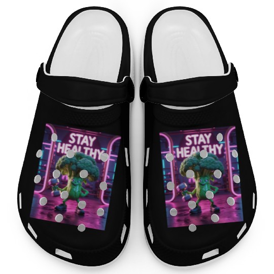 Broccoli Gym Workout STAY HEALTHY Clogs