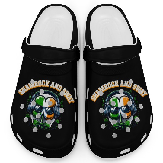 Clover Sway AI Graphic and Typography Clogs