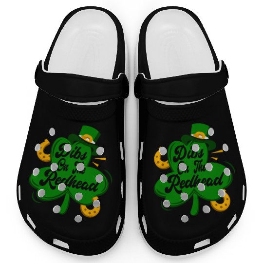 Dibs On The Redhead Funny St Patricks Day Drinking Clogs