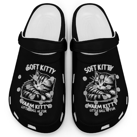 Soft Kitty (dark) Clogs
