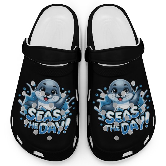 Seas The Day Seal Enthusiast Splash Vibes Clogs