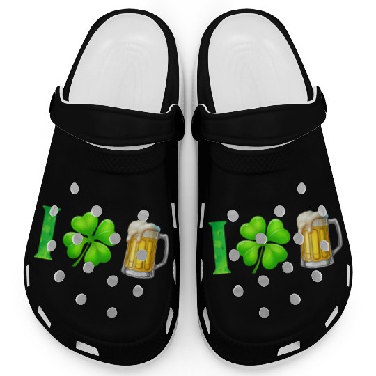 I Shamrock Beer Funny St Patrick's Day I Love Beer Clogs