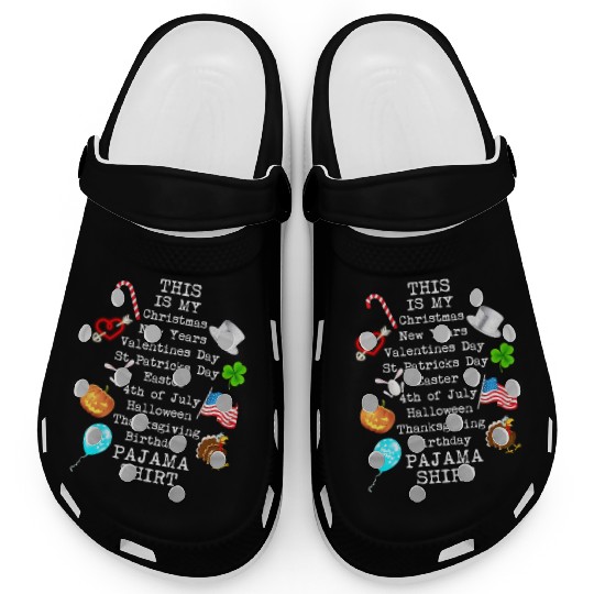 Ten holidays fun Birthday Christmas outfit PJs ten Clogs