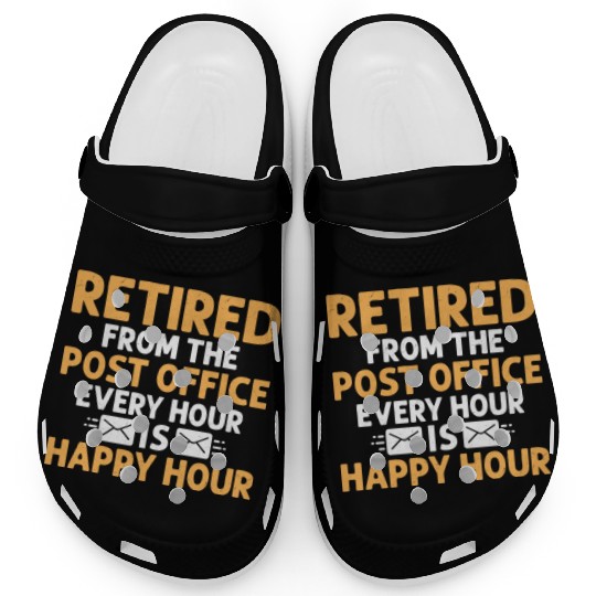 Retired From The Post Office Mailman Postal Worker Clogs