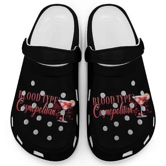 Cocktail Bartender Blood Type Cosmopolitan Clogs