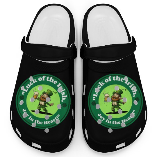 luck of the irish joy in the heart Clogs