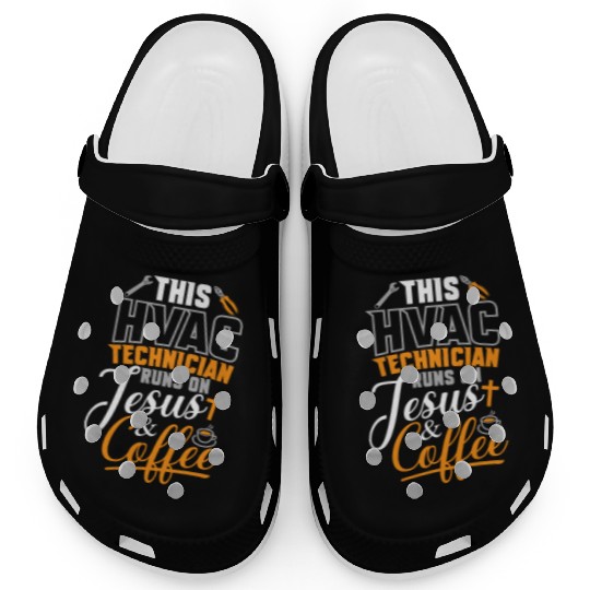 HVAC Tech Runs On Jesus & Coffee Clogs