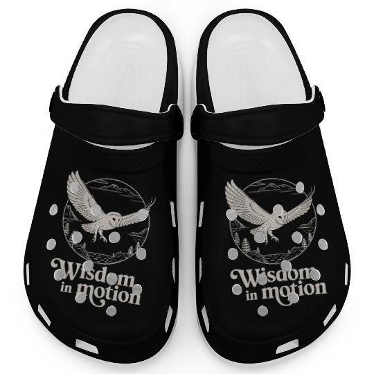Wisdom In Motion Owl Soaring Through Nature Clogs
