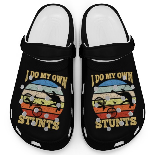 I Do My Own Stunts Mountain Bike Mtb Get Well Soon Clogs