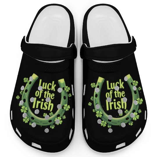Luck of the Irish Horseshoe Design Clogs