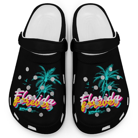 Florida Forever – Neon Palm Paradise Clogs