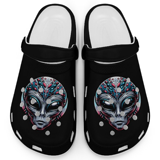 Mutant Grey Alien Clogs