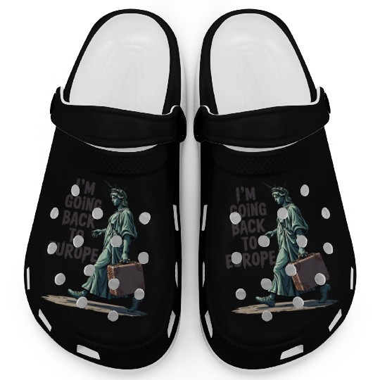 Funny Statue of Liberty USA America Sarcasm Clogs