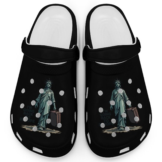 Funny Statue of Liberty USA America Sarcasm Clogs