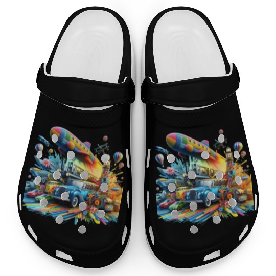 Multi-Colored Vehicles Clogs
