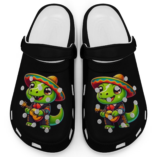Dino Mariachi Cinco de Mayo Guitar Clogs