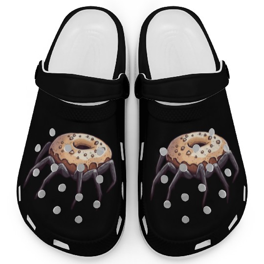 Donut Spider Funny Creative Motif Clogs