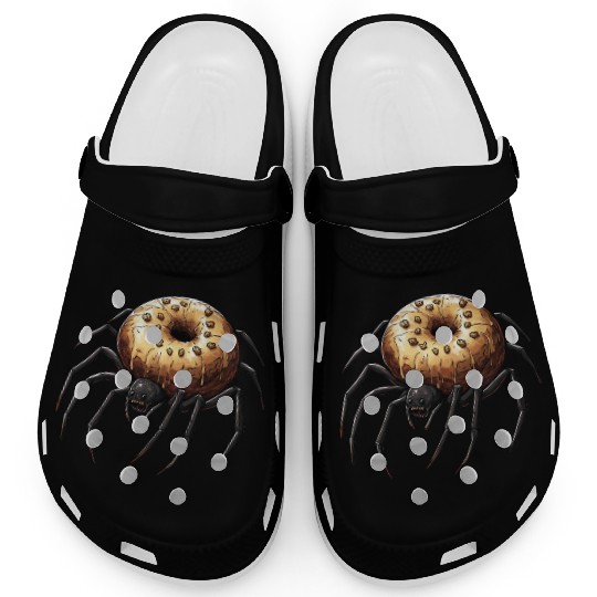 Donut Spider Funny Creative Motif Clogs