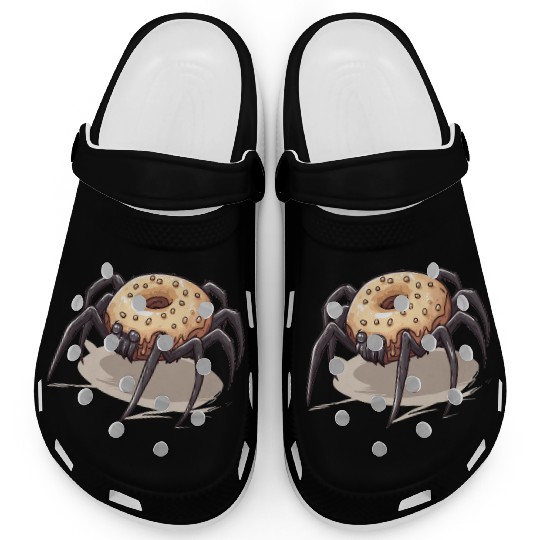 Donut Spider Funny Creative Motif Clogs