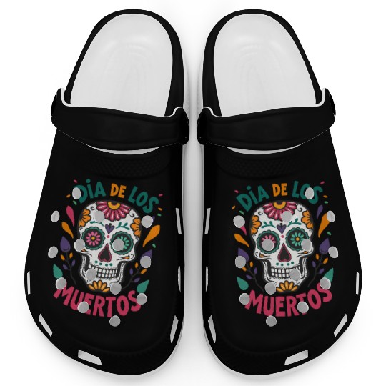 Mexico Día de los Muertos Skull Clogs