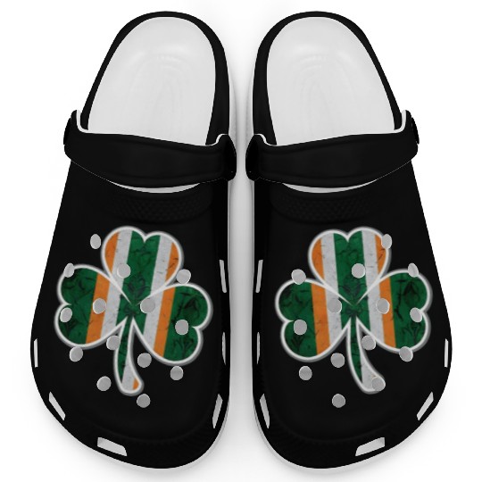 Vintage Irish Flag Shamrock Clogs
