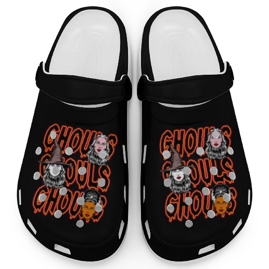 Ghouls, Ghouls, Ghouls Lady Horror Monster Mob Clogs
