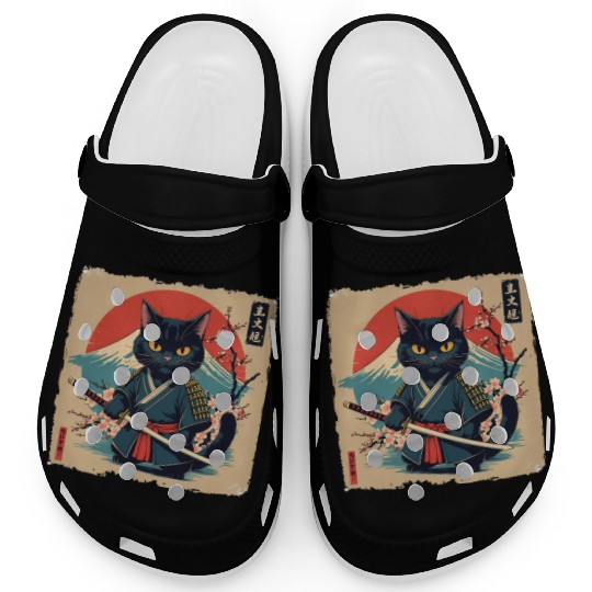 samurai cat Clogs