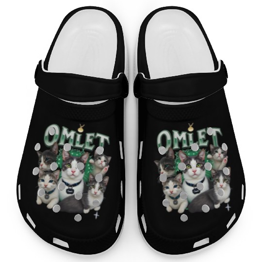 Vintage 90s Aesthetic Multi-Cat Graphic Clogs