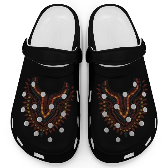 African Print Dashiki Kente Art Black History Mont Clogs