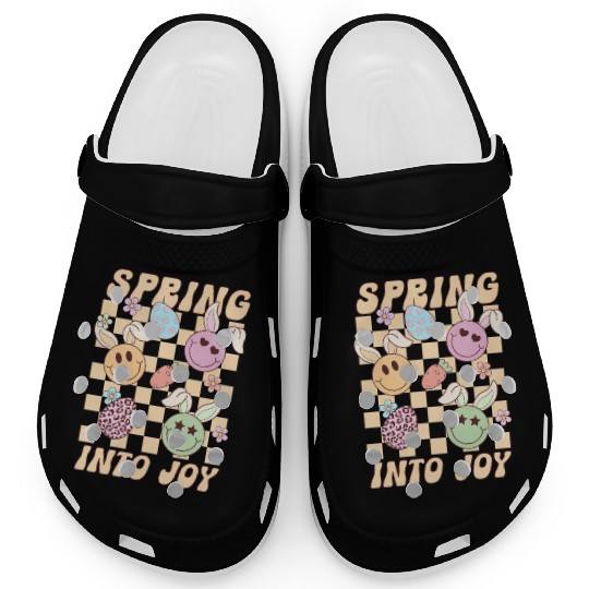 Spring Into Joy Cute Easter Design for Kids Clogs