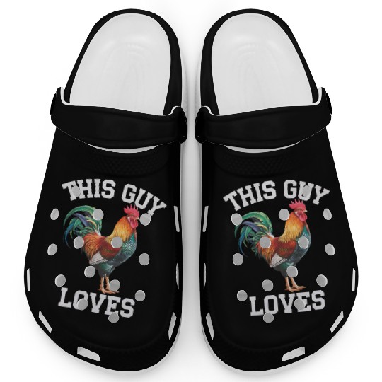 This Guy Loves Cock Chicken Bird Funny Gay Clogs