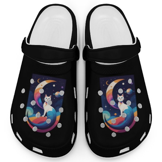 Celestial Cosmic Cat Clogs