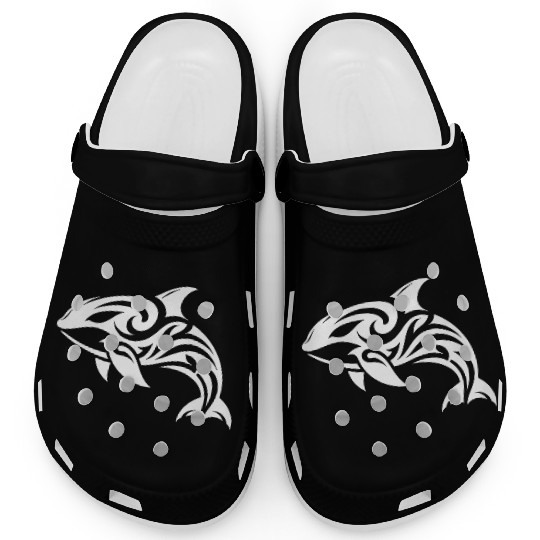 Sleek Elegant Orca T Tattoo Style Clogs