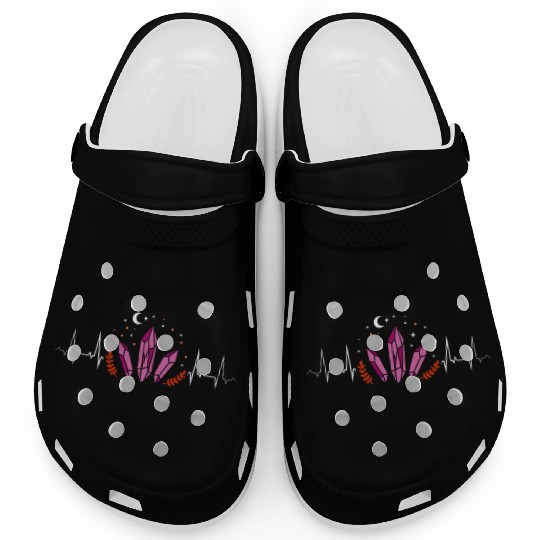 Lesbian Heartbeat Crystal Magic Mystic Pride Clogs