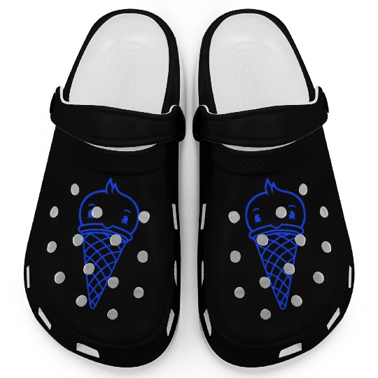 Bird Ice Cream Waffle Scoops Summer Yummy eating Clogs