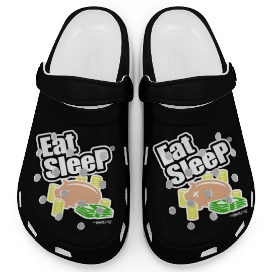 EAT SLEEP MONEY Clogs