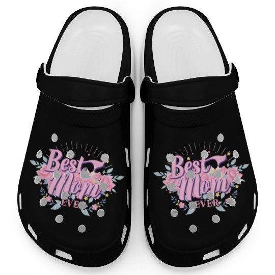 Best Mom Ever Floral Design Clogs