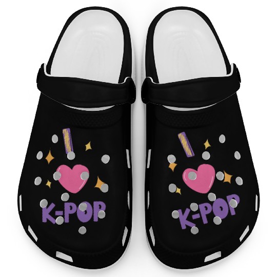 I Love K-Pop | Cute Korean Music Fan Aesthetic Des Clogs