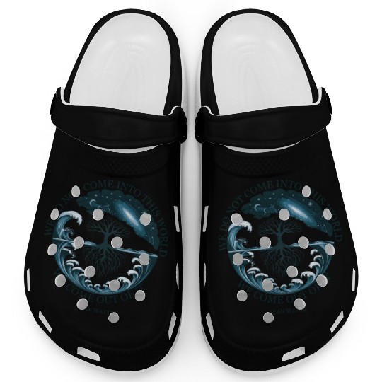 Cosmic Tree of Life Alan Watts Quote Design Clogs