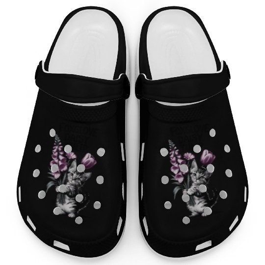 Subtle Floral Anti Trump Flowers Foxglove Daisy Clogs