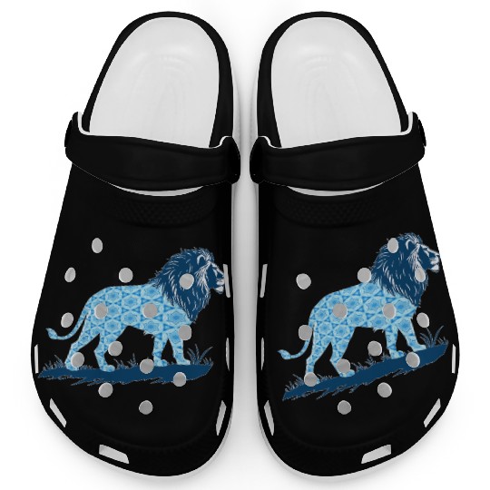 Star of David Pattern 2 Lion of Judah Clogs