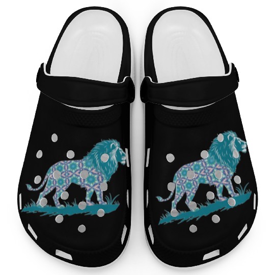 Star of David Pattern 8 Lion of Judah Clogs