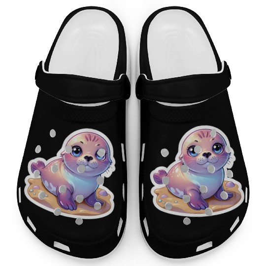 Adorable Seal Sticker Clogs