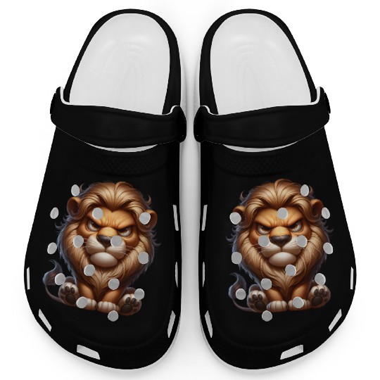 Cute Angry Lion Clogs