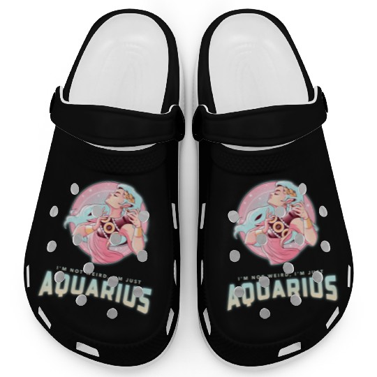 im not weird just aquarius Clogs