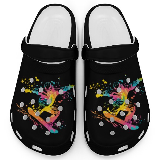 Snowboarder Snowboard Snowboarding Clogs