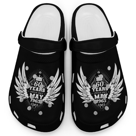 60th birthday angel wings unique since May 1965 Clogs