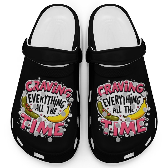 Pregnancy Cravings Funny Maternity Food Baby Bump Clogs