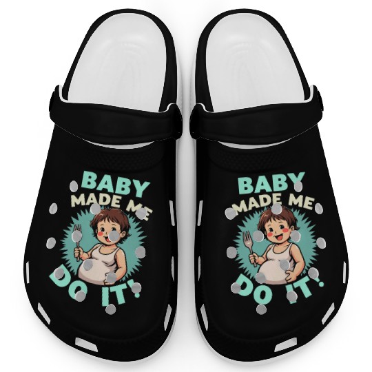 Pregnancy Cravings Funny Maternity Food Baby Bump Clogs